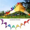 Camping Tent Foldable Rainbow Spiral Windmill Wind Spinner; Camping Accessory Decor